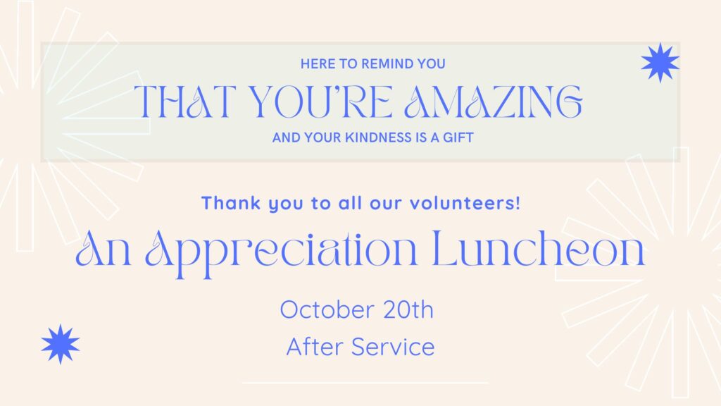 thank you to all our volunteers! (presentation)